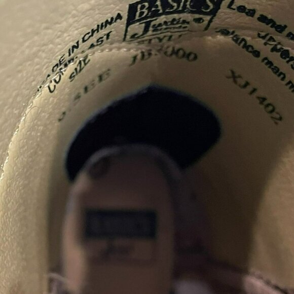 Justin JB3000 Men's Black Leather Boots Size 9.5 EE - Picture 11 of 16